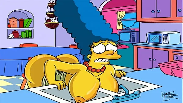 Új The Simpsons Hentai - Marge Sexy (GIF meleg klipek