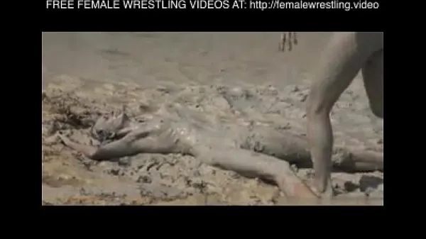 New Girls wrestling in the mud warm Clips