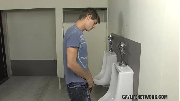New Twink is Caught Looking at Cock in School Bathroom warm Clips