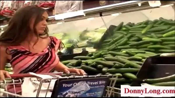 नई Donny Long picks up big titty attention whore wife at grocry store गर्म क्लिप्स