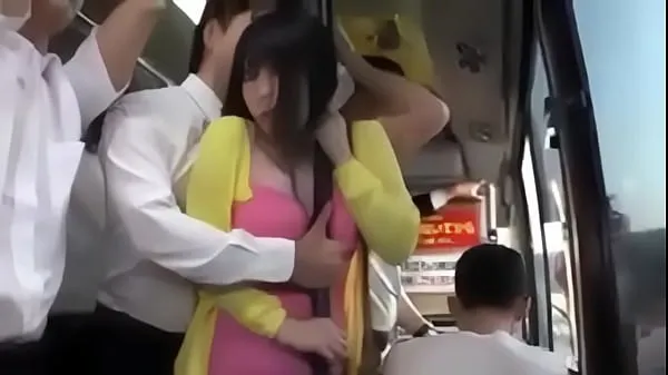 New young jap is seduced by old man in bus warm Clips