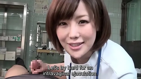 New Subtitled CFNM Japanese female doctor gives patient handjob warm Clips