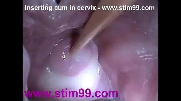 Insertion Semen Cum in Cervix Wide Stretching Pussy Speculum Klip hangat baharu