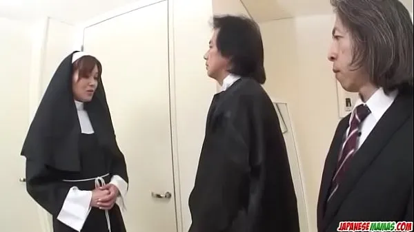 First hardcore experience for Japan nun, Hitomi Kanou مقاطع دافئة جديدة