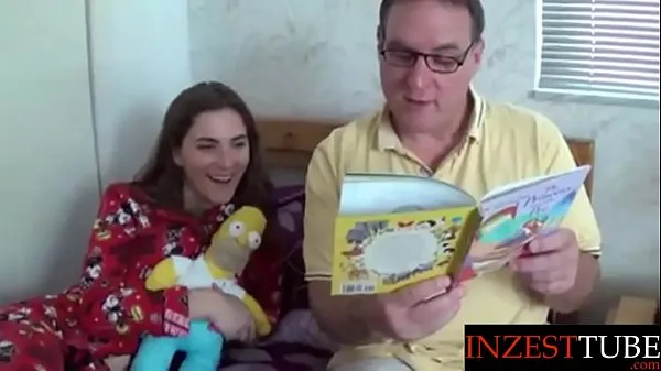 New step Daddy Reads Daughter a Bedtime Story warm Clips