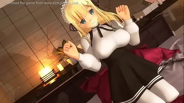 新的Teen Anime Maid loves cum温暖夹子