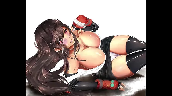 New Hentai] Tifa and her huge boobies in a lewd pose, showing her pussy warm Clips
