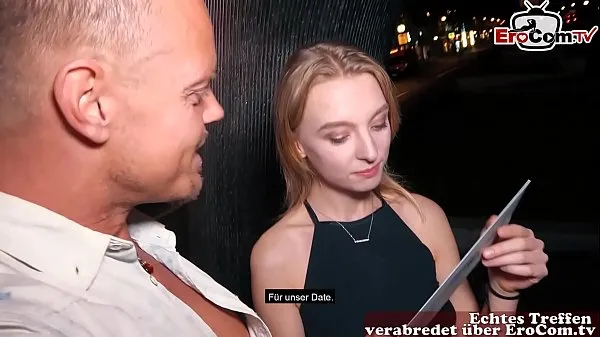 Új young college teen seduced on berlin street pick up for EroCom Date Porn Casting meleg klipek