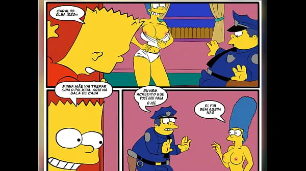 Novi Comic Book Porn - Cartoon Parody The Simpsons - Sex With The Cop topli posnetki