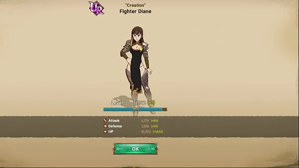 New 7 Deadly Sins Grand Cross - Green "Creation" Fighter Diane Level Up Landscape Mode Animation warm Clips