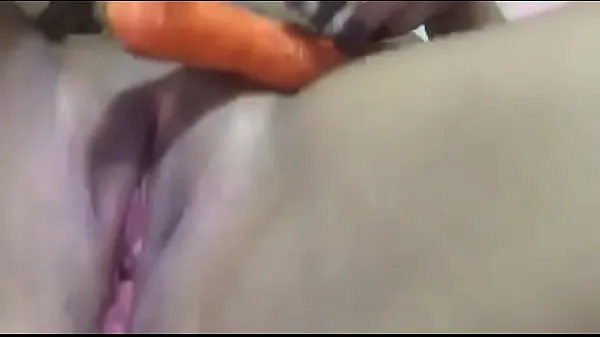 New Carrot on pussy warm Clips