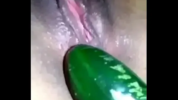 New masturbating with cucumber warm Clips