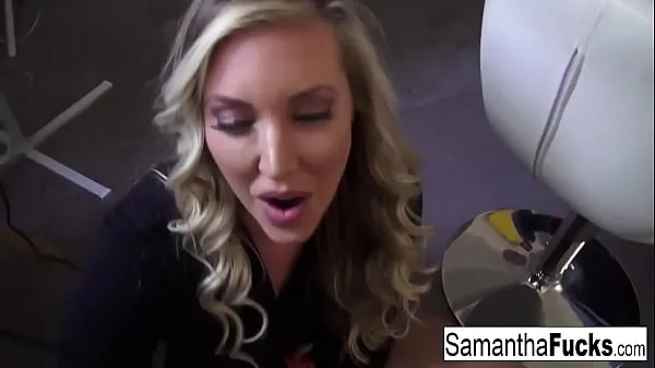 New James Deen shows up on set and fucks Samantha Saint warm Clips