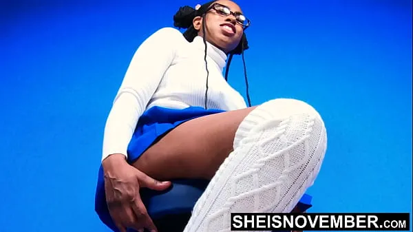 Nya 2022 Cute Model Sheisnovember Lashawn Mosley Posing In Los Angeles During Photo Shoot Flashing Her Big Ass And Shaved Pussy, By JDG Pornart Studio, Wiggling Her Sexy Booty, White Cotton Panties To the Side Wedgie, Winking Anus by Msnovember varma Clips