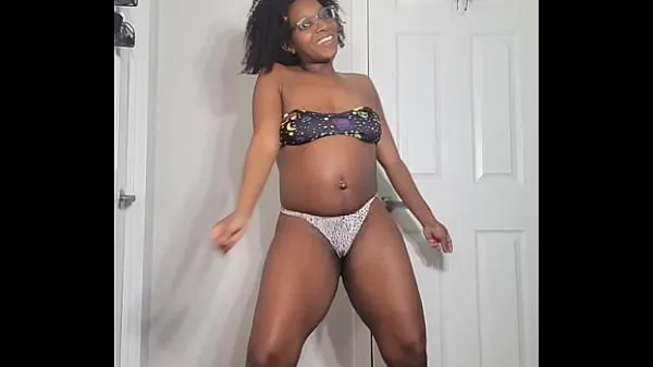 Nye Big Belly Sexy Dance Ebony varme klipp
