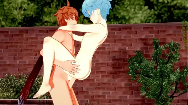 Uusia Genshin Impact Yaoi - Tartaglia x Chongyun HardSex - Sissy crossdress Japanese Asian Manga Anime Game Porn Gay lämmintä klippiä
