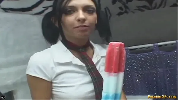New Sweet Stephanie with popsicle Blowjob and Fuckin in Van warm Clips