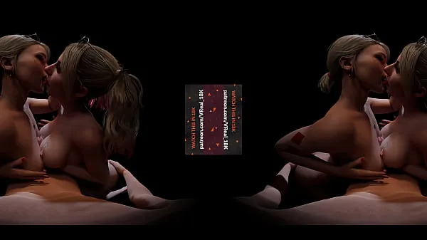 Yeni VReal 18K Double Titfuck with Cum Dirty Tongue Kiss - CGI, 3D, threesome, FFM, Featuring Harley Quinn and Alexa sıcak Klipler