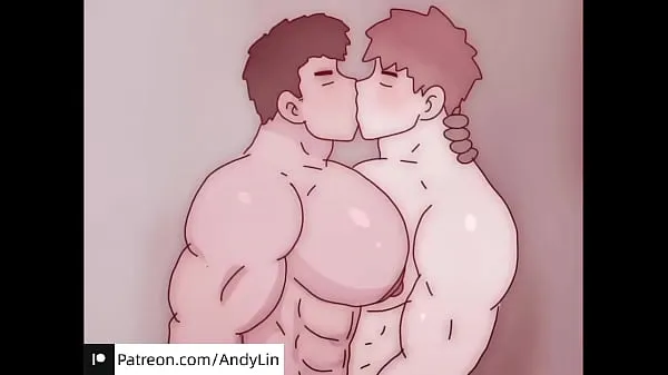 Novi Anime~big muscle boobs couple， so lovely and big dick ~(watch more topli posnetki