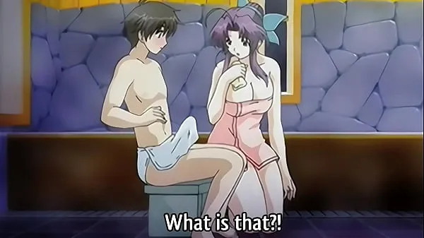 Uusia Step Mom gives a Bath to her 18yo Step Son - Hentai Uncensored [Subtitled lämmintä klippiä