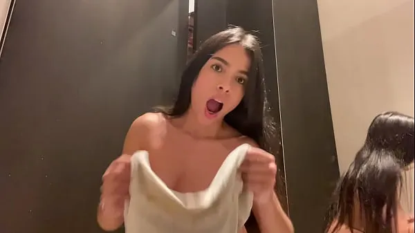 Nieuwe They caught me in the store fitting room squirting, cumming everywhere warme clips